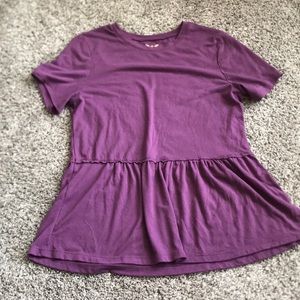 Purple peplum shirt